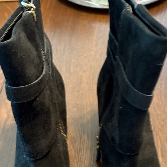 LAUREN for Ralph Lauren Black Suede Ankle Booties - Picture 10 of 11